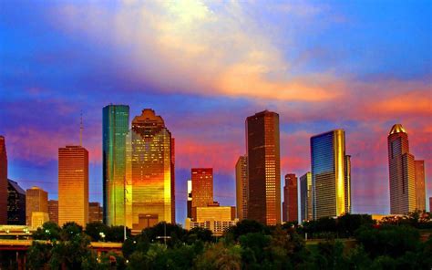 Downtown Houston Skyline Wallpapers - Top Free Downtown Houston Skyline ...