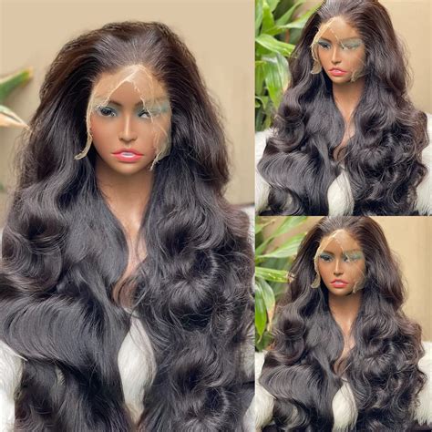 Buy Full 360 Lace Front Wigs Human Hair 150% Density HD Transparent ...