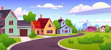 Neighborhood Landscape Vector Art, Icons, and Graphics for Free Download