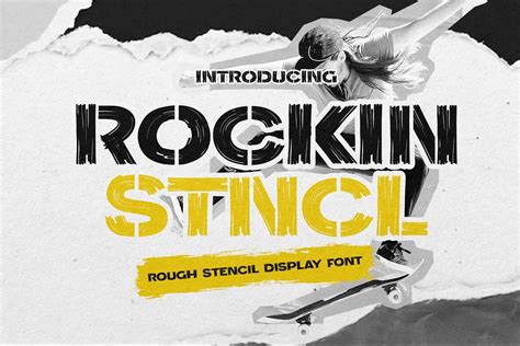 Rockin Stncl Font - Fonts Hut