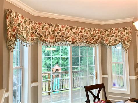 Bay window Marcelle Valance Not Just Curtains | Window treatments living room, Valances for ...