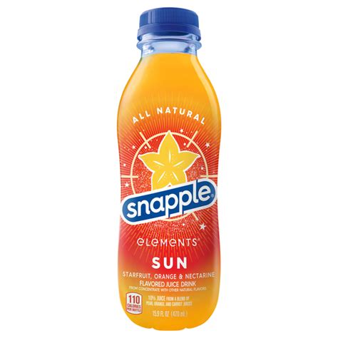 Save on Snapple Elements Sun Star Fruit Orange Nectarine Juice Drink ...