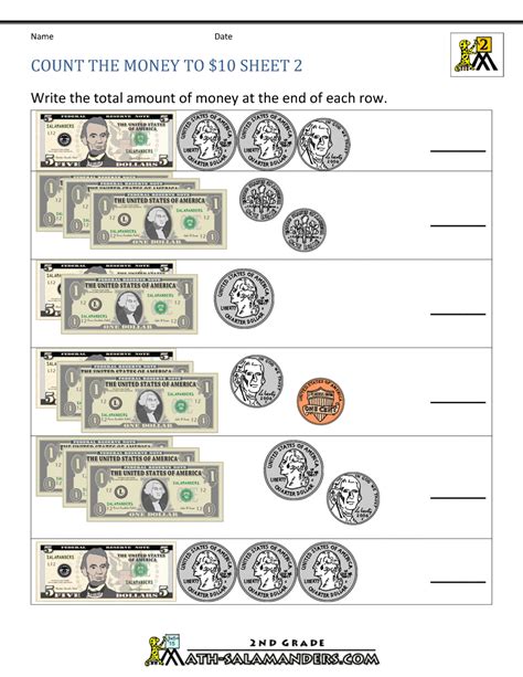 Money Worksheets - Printable Worksheet