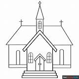 Coloring Pages Of Church sketch template