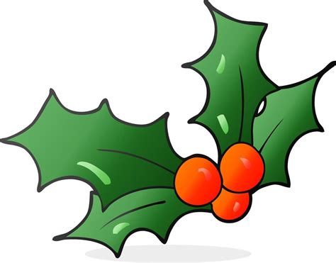 cartoon christmas holly 12291700 Vector Art at Vecteezy