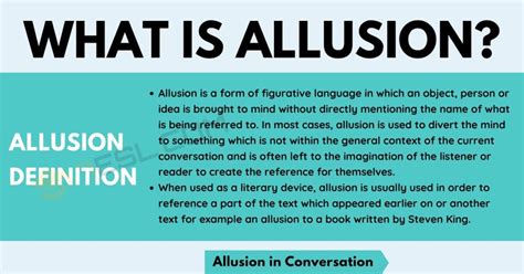 Allusion: Definition and Examples of Allusion in Conversation ...