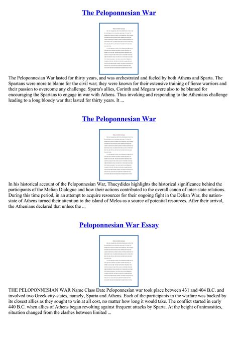 Peloponnesian War Essay by Natalie Hall - Issuu