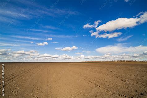 Agricultural landscape, arable crop field. Arable land is the land under temporary agricultural ...