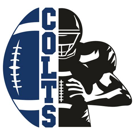 Indianapolis Colts Distressed Football Player SVG | Indianapolis Colts Distressed Football Half ...