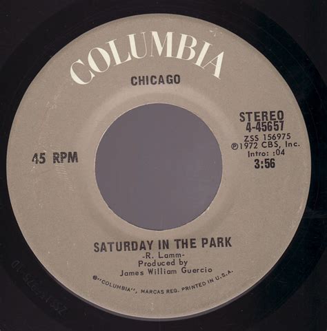 Chicago - Saturday In The Park | Releases | Discogs