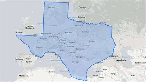 Evolution of Texas Compared To European Countries - 2024