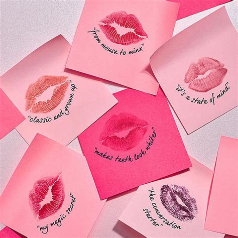 Lipstick kiss marks on pink pieces of paper | Lipstick mark, Lipstick ...