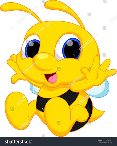 Cute Baby Bee Cartoon Stock Vector (Royalty Free) 189070475 | Shutterstock