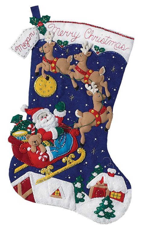 219 best Bucilla Felt Christmas Stockings images on Pinterest | Christmas stocking kits, Felting ...