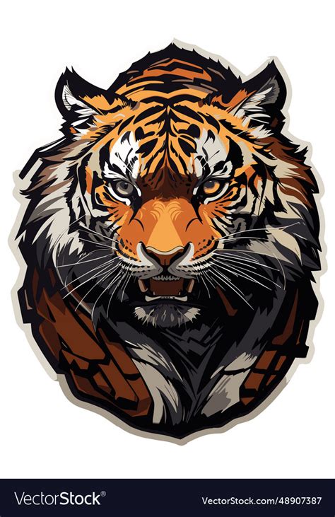 Tiger face Royalty Free Vector Image - VectorStock