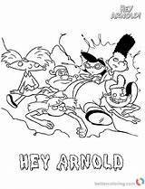 Hey Arnold Coloring Pages They Fell Down  Free Printable sketch template