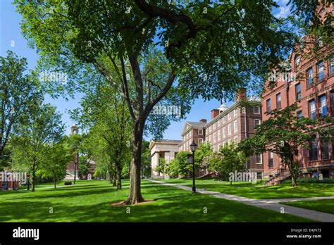 Quiet Green at Brown University, College Hill Historic District Stock Photo, Royalty Free Image ...