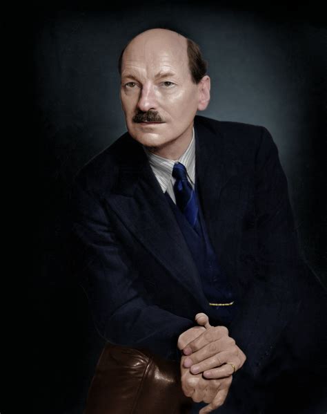 Clement Attlee, Prime Minister of the United Kingdom for 1945-1951, in 1949. Photograph by ...