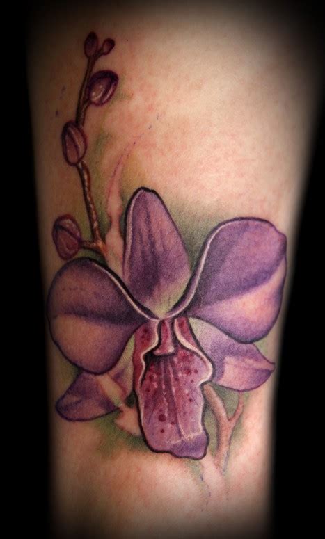 Purple Orchid tattoo by Kelly Doty : Tattoos