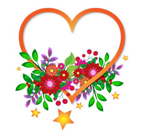 Download A Heart Flowers Sign Royalty-Free Stock Illustration Image | Flower background design ...