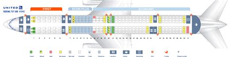 Seat map Boeing 757-300 United Airlines. Best seats in plane