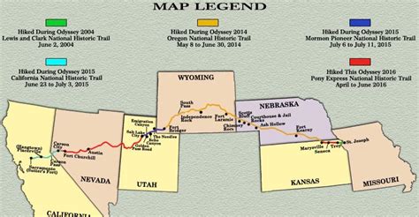 Pony Express Route Map