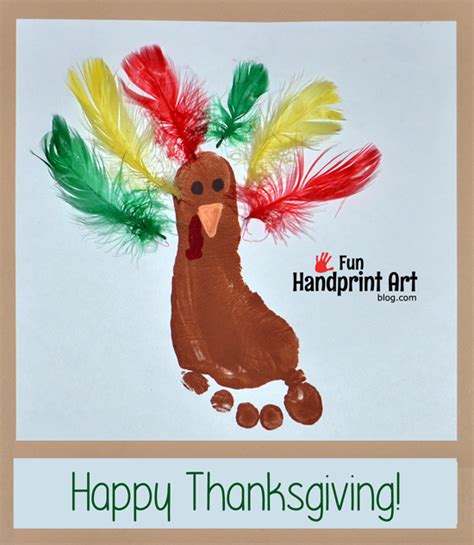 Make a Footprint Turkey using Feathers! | Thanksgiving art projects, Thanksgiving projects ...