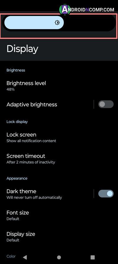 How To Change Screen Brightness On Android 12 - Androidncomp.com