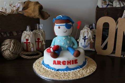 Archie's 1st birthday cake | Birthday cake, Cake creations, 1st ...