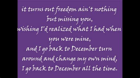 Taylor Swift Back to December lyrics - YouTube