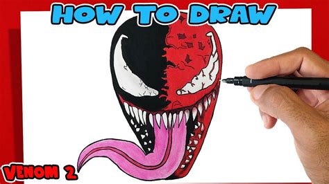 How to draw VENOM VS CARNAGE - YouTube