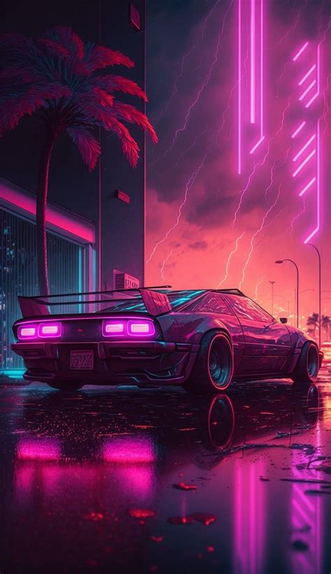 Retro-futuristic car | Synthwave art, Cool wallpapers art, Retro futuristic