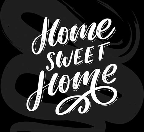 Premium Vector | 'home sweet home' hand lettering