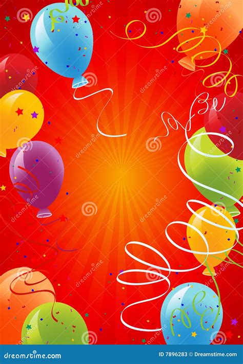 Red_celebration_background_with_balloons Vector Illustratie ...