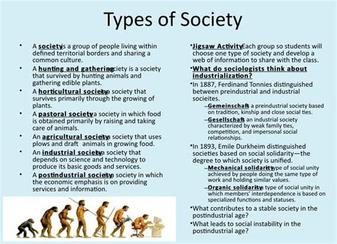 Types of Society. http://slideplayer.com/slide/7591880/ # ...