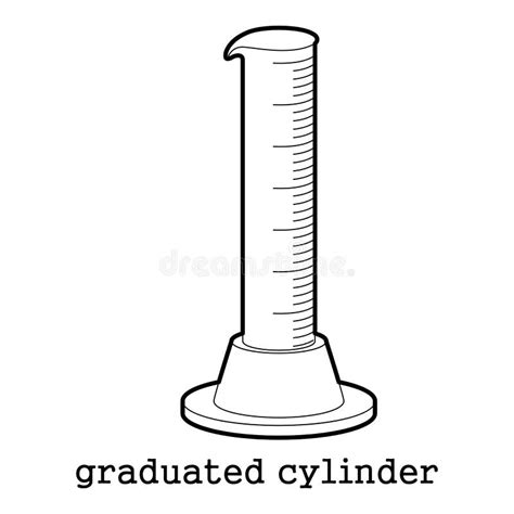 Graduated Cylinder Icon Outline Stock Vector - Illustration of isolated, displacement: 95752895