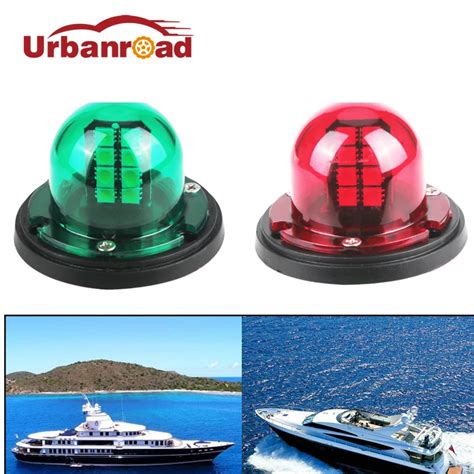 Urbanroad 1Pair Led Boat Navigation Lights Marine Boat Yacht Light 12v Led Stainless Steel 12v ...