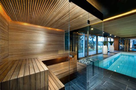 Stunning Kung Sauna from Switzerland - Pool Side Wellness Sauna