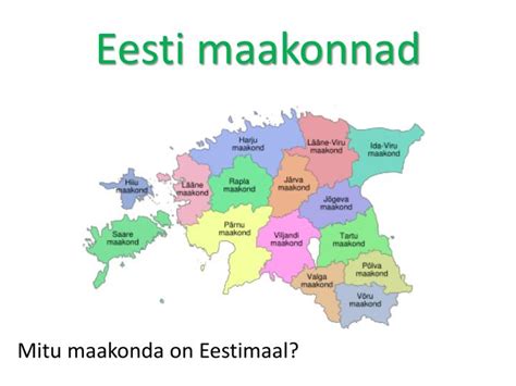 PPT - EESTIMAA kaardil 3. klassile PowerPoint Presentation - ID:4381806