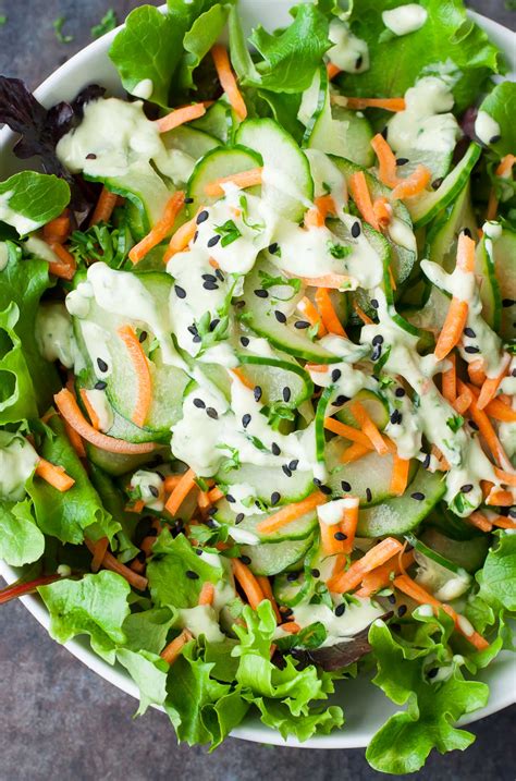 Wasabi Cucumber Avocado Dressing + Spiralized Cucumber Salad - Peas And Crayons