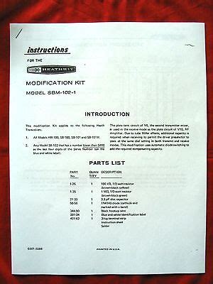 Heathkit SB-100, SB-101, SB-102, HW-100 mod instructions + parts. FREE SHIPPING のeBay公認海外通販｜セカイモン