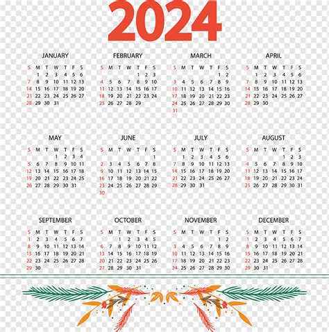 Calendário 2024, png | PNGWing