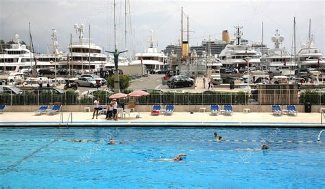 Swimming pool in Monaco – Stock Editorial Photo © LeniKovaleva #48725535