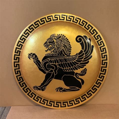 Authentic Greek Hoplite GOLD LION Shield | Etsy Canada