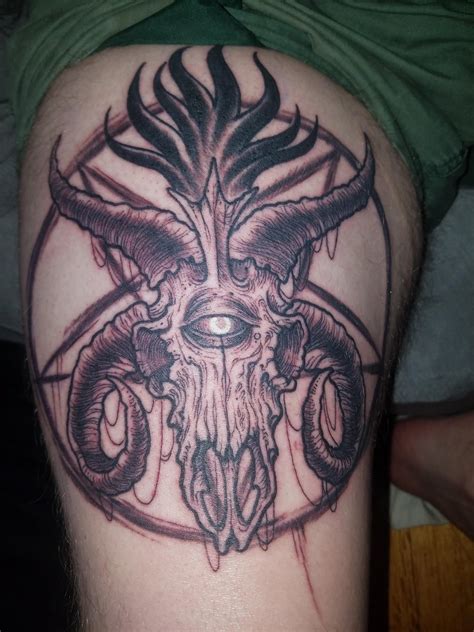 Sigil of Baphomet done by uncle trashcan at Built 4 Speed in Orlando : r/tattoos