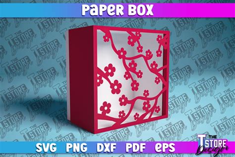 Flowers Papercut Gift Box SVG Design|Paper Box|Gift SVG