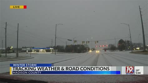 Huntsville weather conditions on road- January 15, 2024- News 19 at 5 p.m.