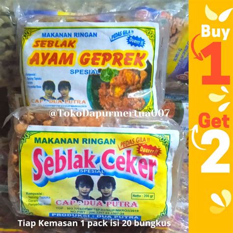 Jual Paket Snack Cemilan Pedas - Seblak Ayam Geprek Pedas dan Seblak Ceker Pedas | Shopee Indonesia