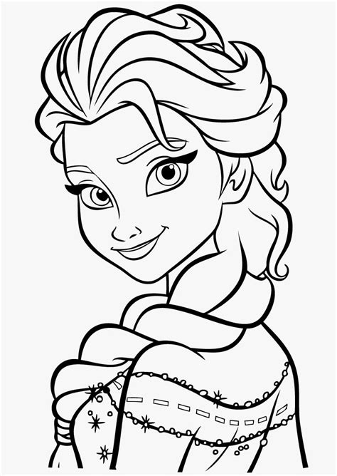 Gambar Mewarnai Frozen Elsa Terbaru | gambarcoloring