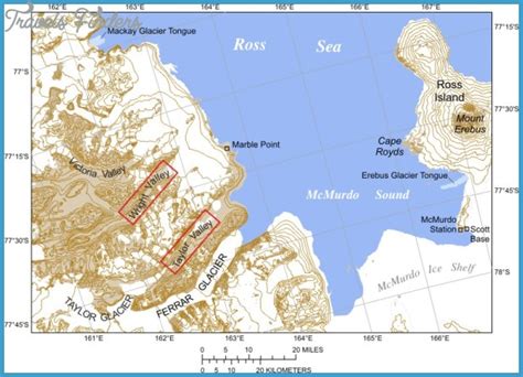 Antarctic Desert Map - TravelsFinders.Com